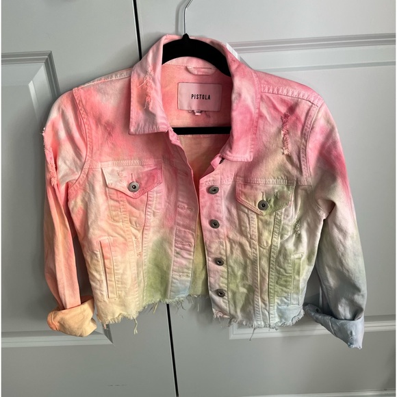 PISTOLA TIE-DYE JEAN JACKET - Picture 9 of 12